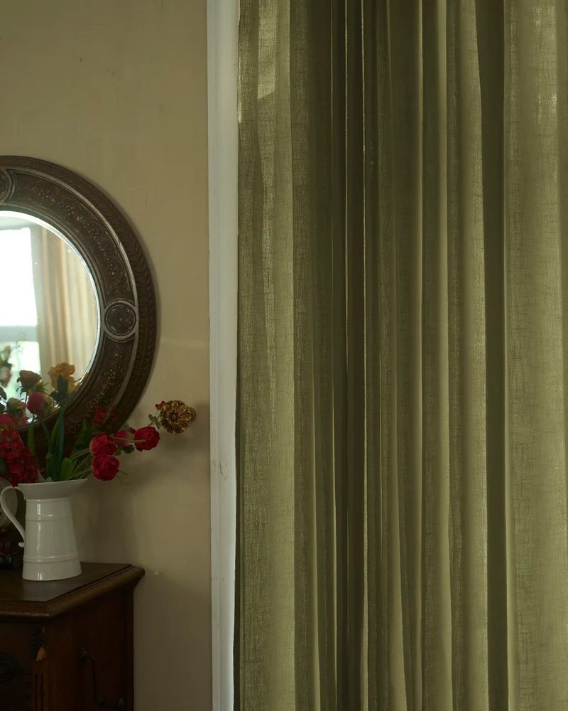 Cassie Linen Blend Custom Curtains