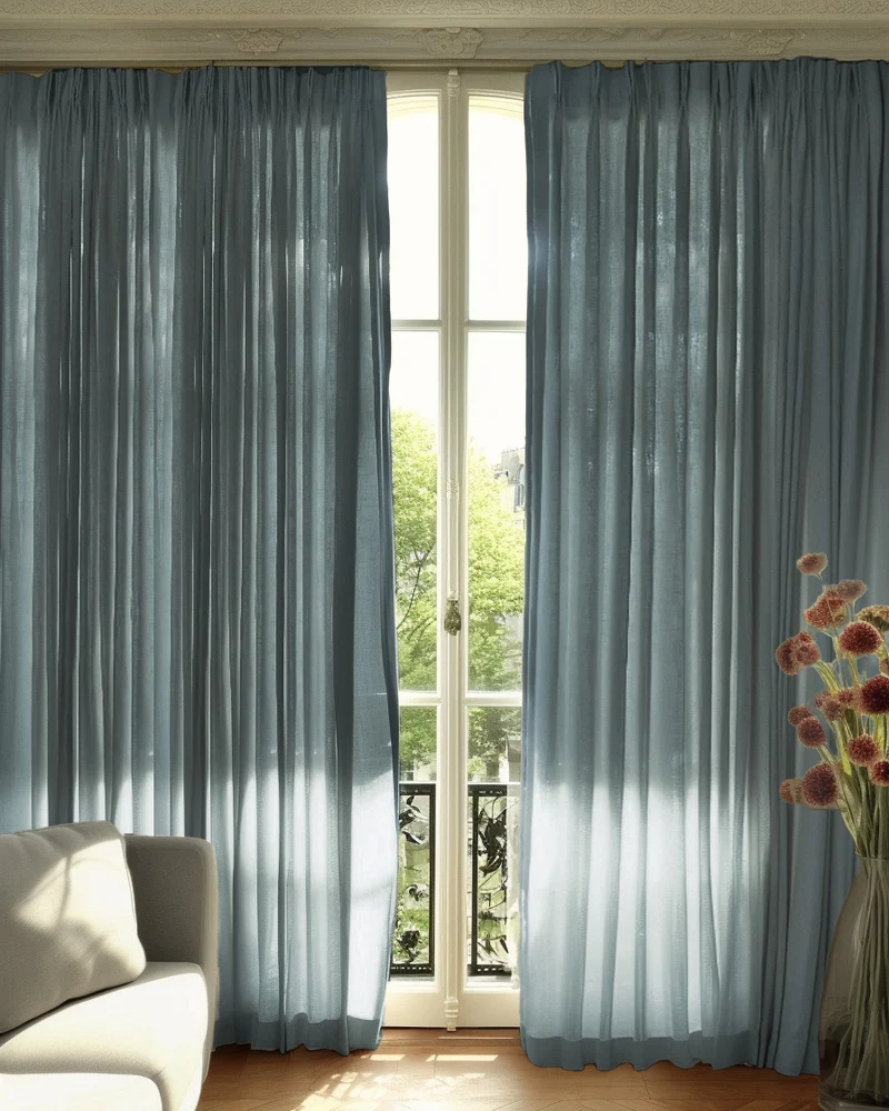Cassie Linen Blend Custom Curtains