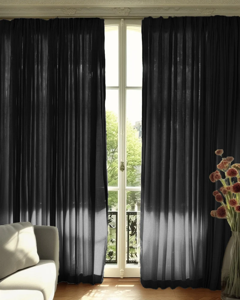 Cassie Linen Blend Custom Curtains