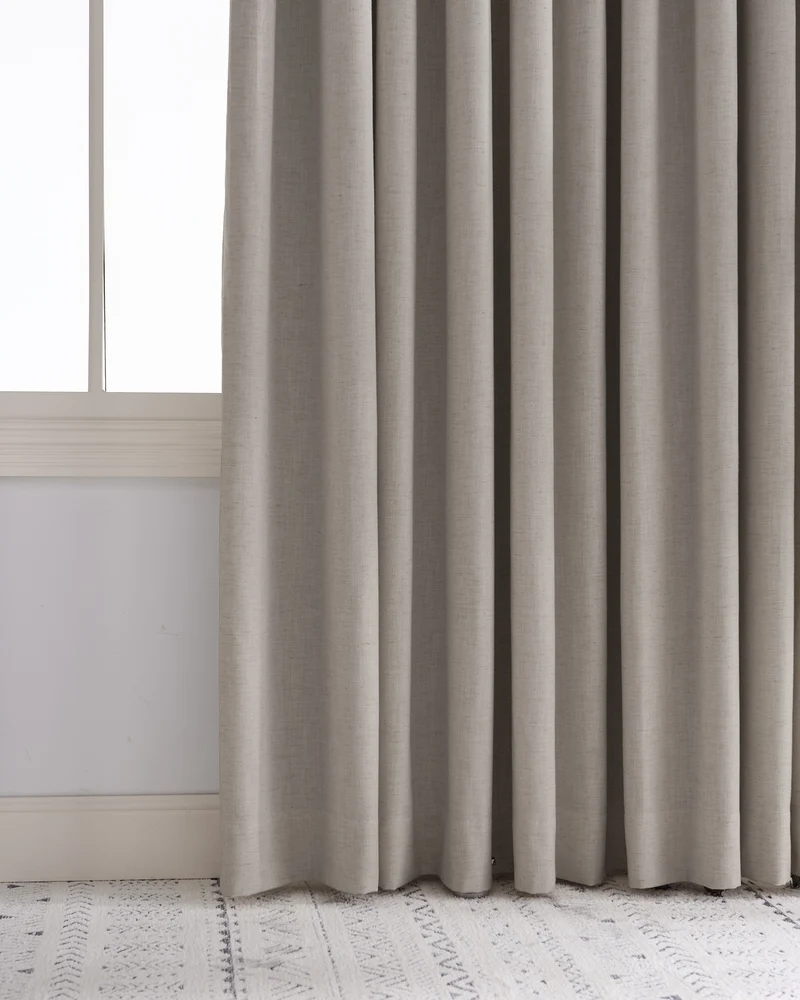 Sally 4 Layers 100% Blackout Soundproof Linen Blend Custom Curtain