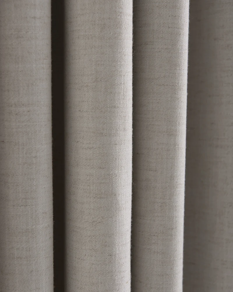 Sally 4 Layers 100% Blackout Soundproof Linen Blend Custom Curtain
