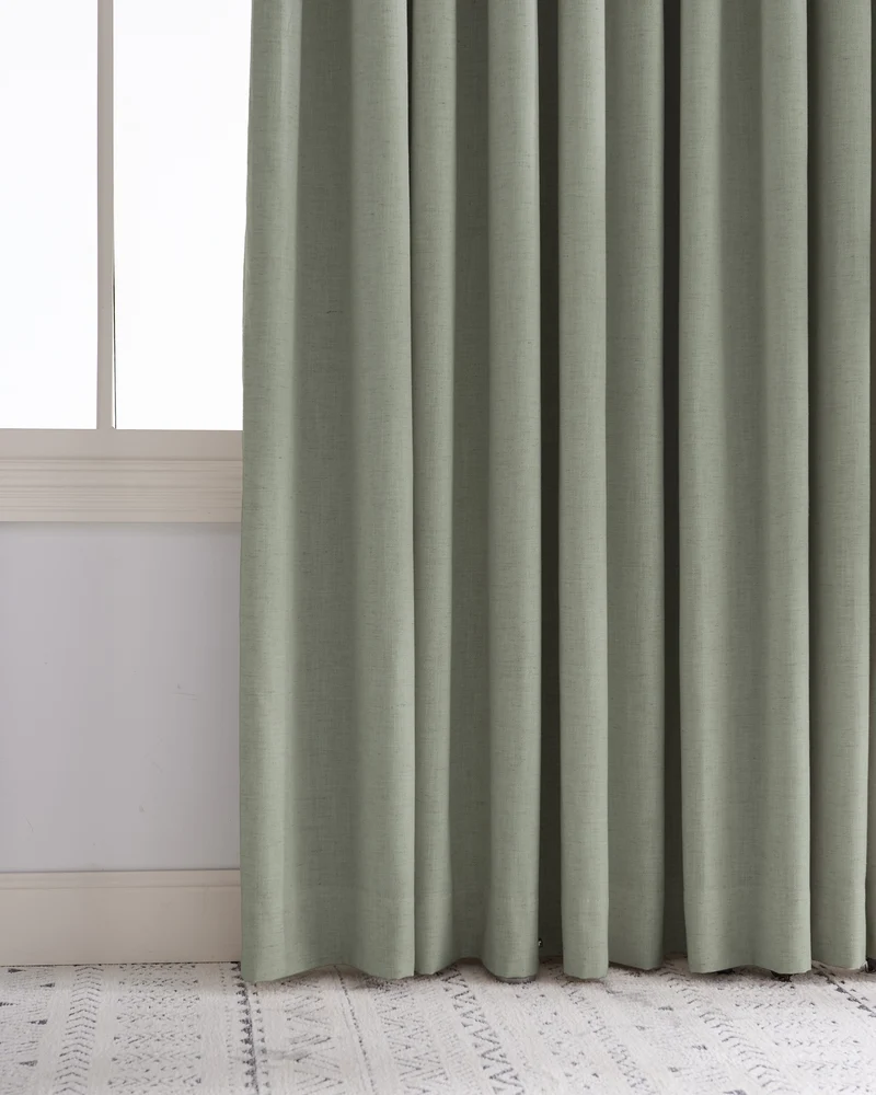 Sally 4 Layers 100% Blackout Soundproof Linen Blend Custom Curtain