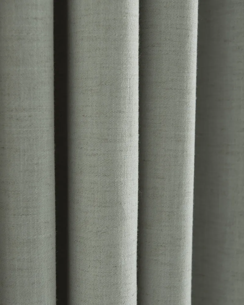 Sally 4 Layers 100% Blackout Soundproof Linen Blend Custom Curtain