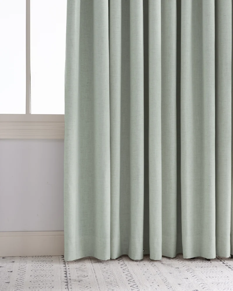 Sally 4 Layers 100% Blackout Soundproof Linen Blend Custom Curtain