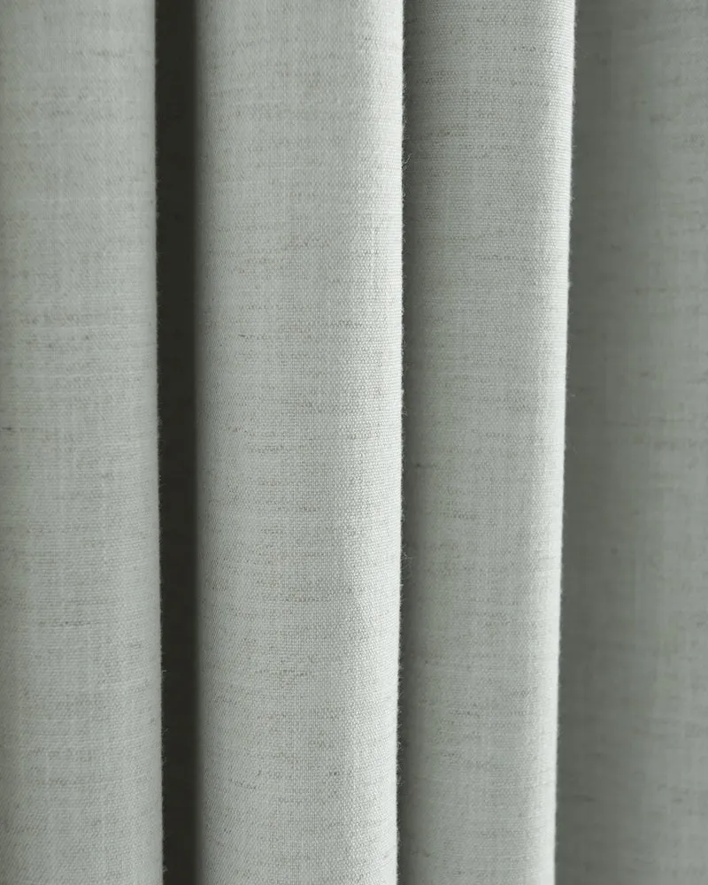 Sally 4 Layers 100% Blackout Soundproof Linen Blend Custom Curtain