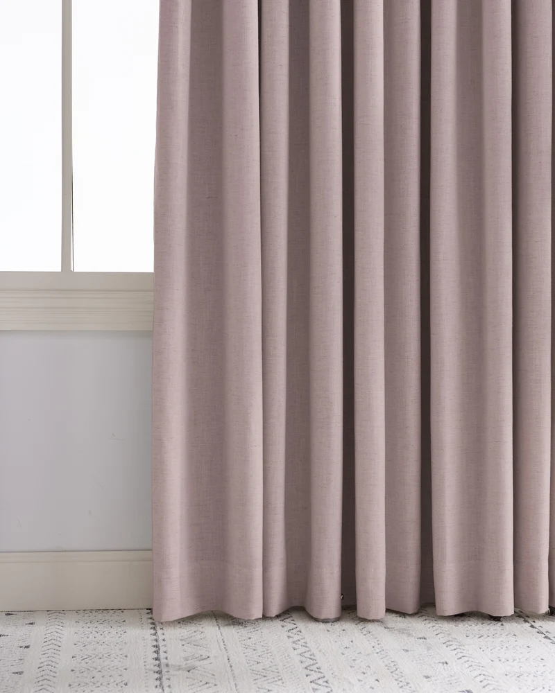 Sally 4 Layers 100% Blackout Soundproof Linen Blend Custom Curtain