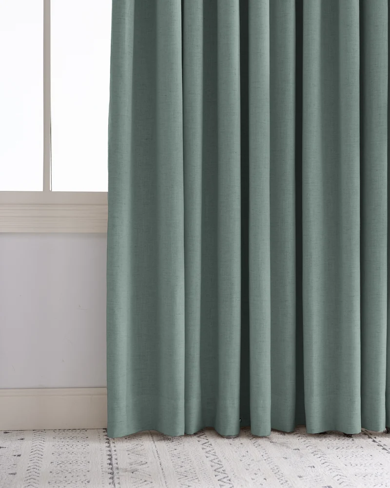 Sally 4 Layers 100% Blackout Soundproof Linen Blend Custom Curtain