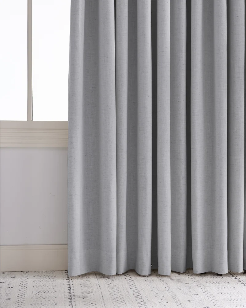 Sally 4 Layers 100% Blackout Soundproof Linen Blend Custom Curtain