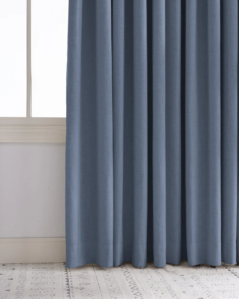 Sally 4 Layers 100% Blackout Soundproof Linen Blend Custom Curtain