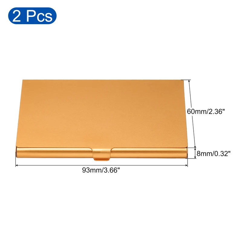Business Card Holders, Aluminum Alloy Flip Cover Slim Name Cards Case for Women Men