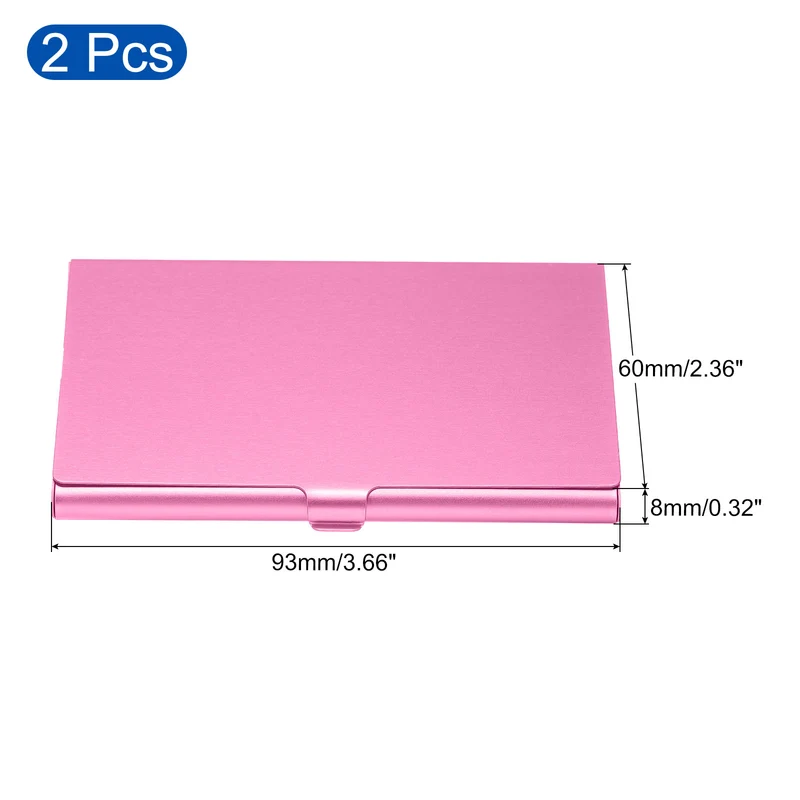 Business Card Holders, Aluminum Alloy Flip Cover Slim Name Cards Case for Women Men