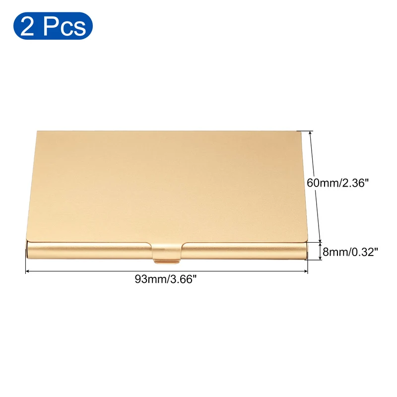 Business Card Holders, Aluminum Alloy Flip Cover Slim Name Cards Case for Women Men