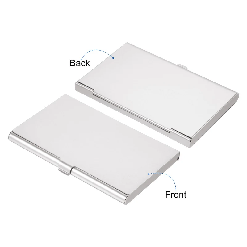 Business Card Holders, Aluminum Alloy Flip Cover Slim Name Cards Case for Women Men