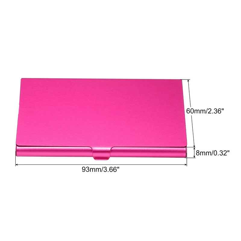 Business Card Holder, Aluminum Alloy Flip Cover Slim Name Cards Case for Women Men
