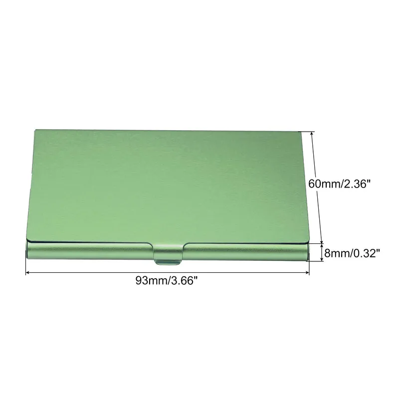 Business Card Holder, Aluminum Alloy Flip Cover Slim Name Cards Case for Women Men