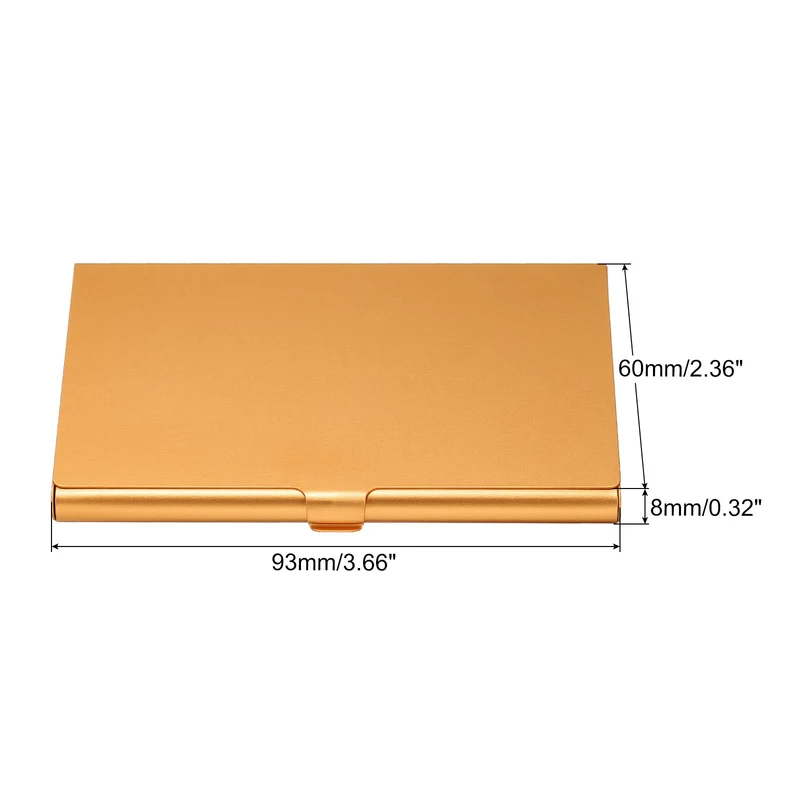 Business Card Holder, Aluminum Alloy Flip Cover Slim Name Cards Case for Women Men