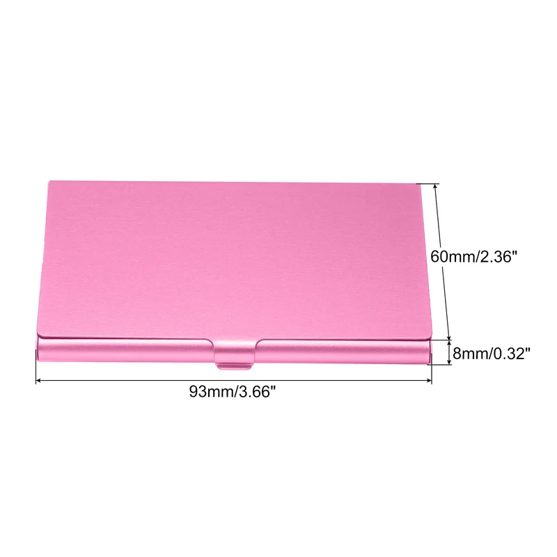 Business Card Holder, Aluminum Alloy Flip Cover Slim Name Cards Case for Women Men