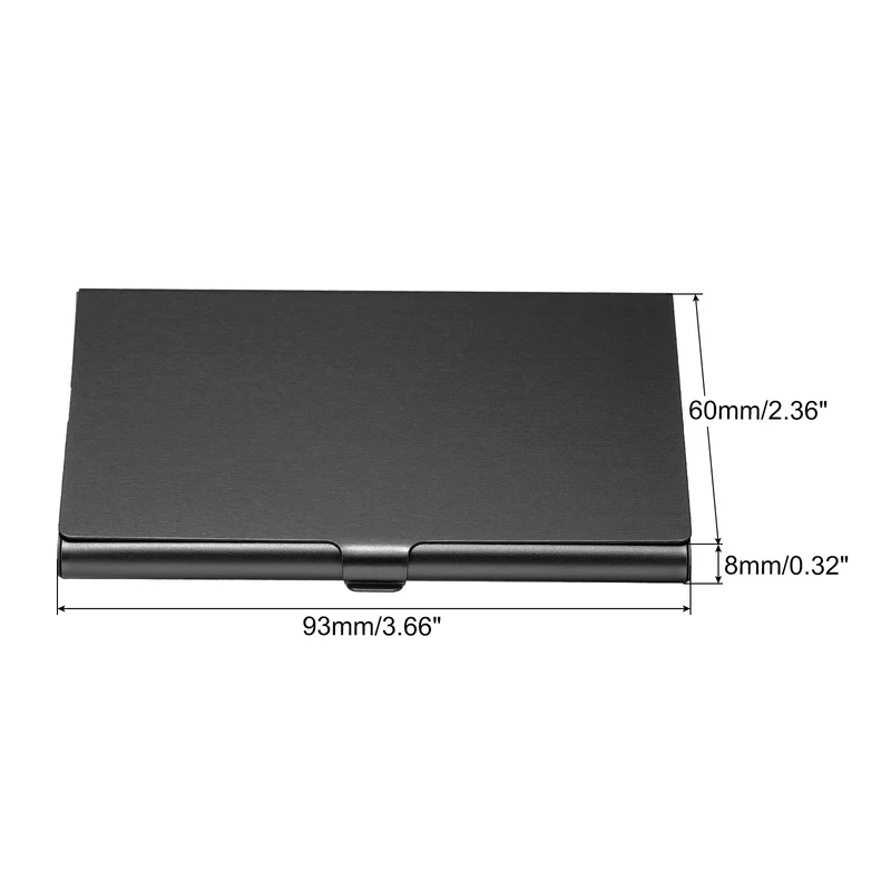 Business Card Holder, Aluminum Alloy Flip Cover Slim Name Cards Case for Women Men