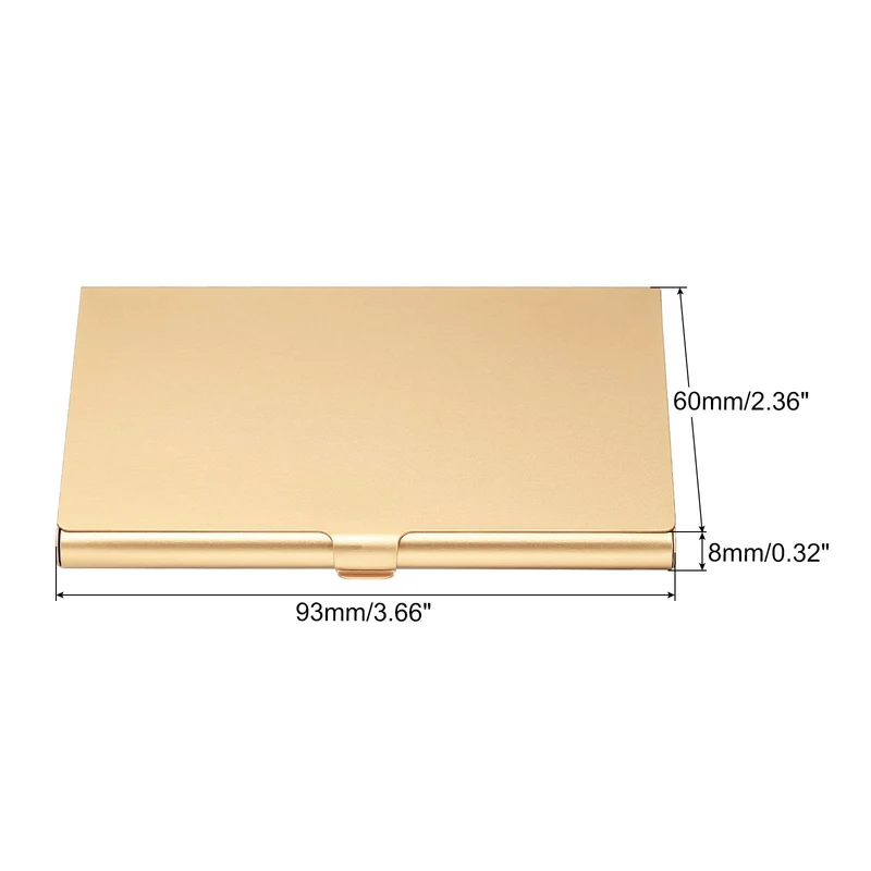 Business Card Holder, Aluminum Alloy Flip Cover Slim Name Cards Case for Women Men