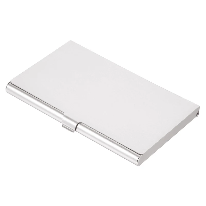 Business Card Holder, Aluminum Alloy Flip Cover Slim Name Cards Case for Women Men