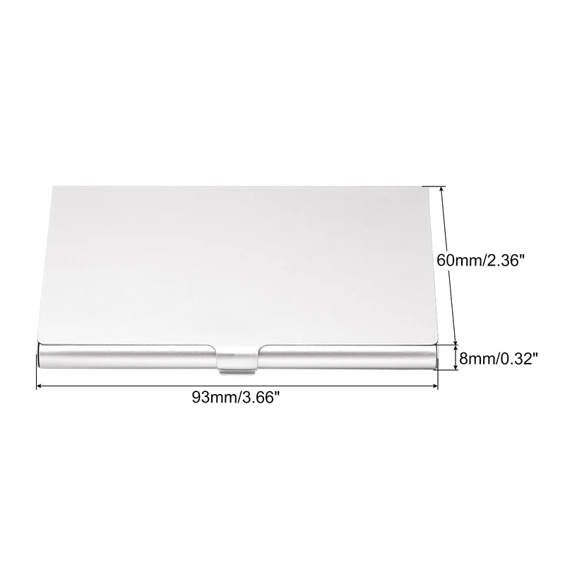 Business Card Holder, Aluminum Alloy Flip Cover Slim Name Cards Case for Women Men