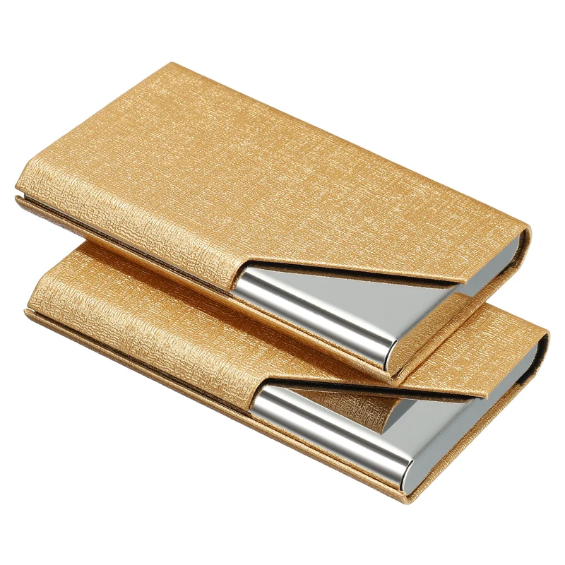 Business Card Holder, PU Leather Flip Slim Name Cards Protector Cases for Women Men