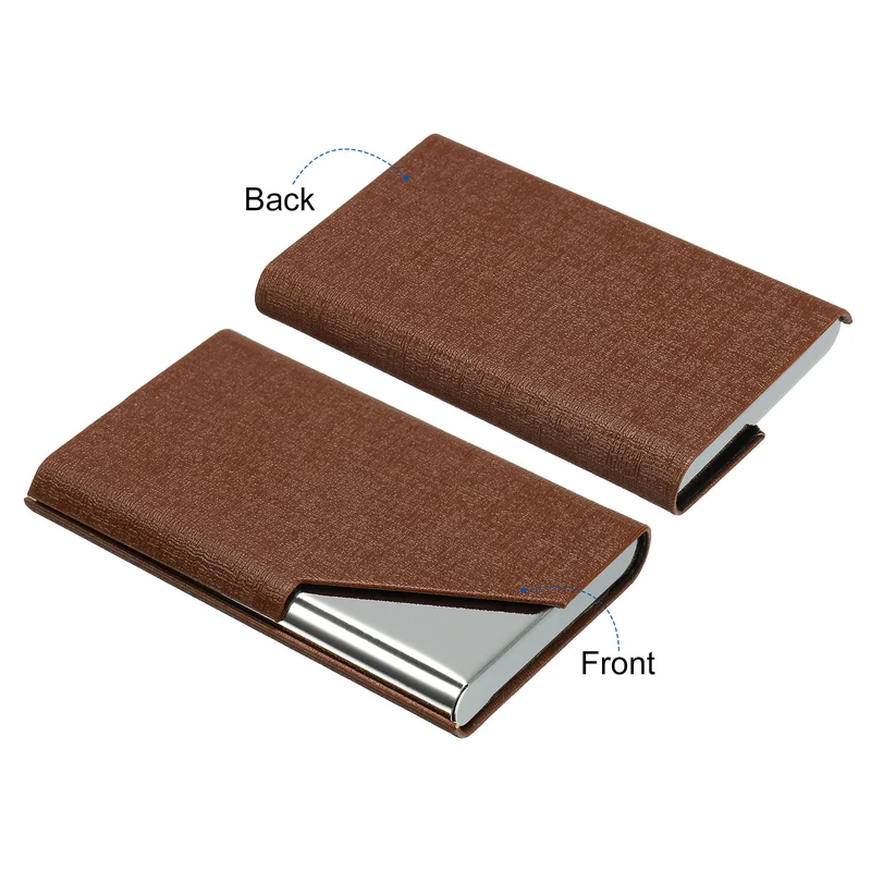 Business Card Holder, PU Leather Flip Slim Name Cards Protector Cases for Women Men