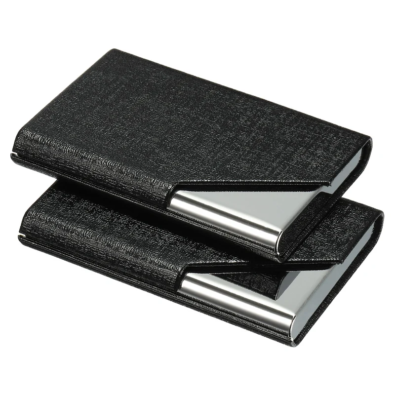 Business Card Holder, PU Leather Flip Slim Name Cards Protector Cases for Women Men