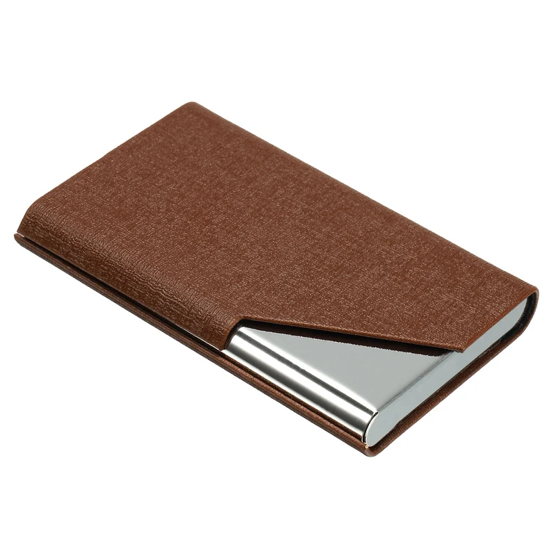 Business Card Holder, PU Leather Flip Slim Name Cards Protector Case for Women Men