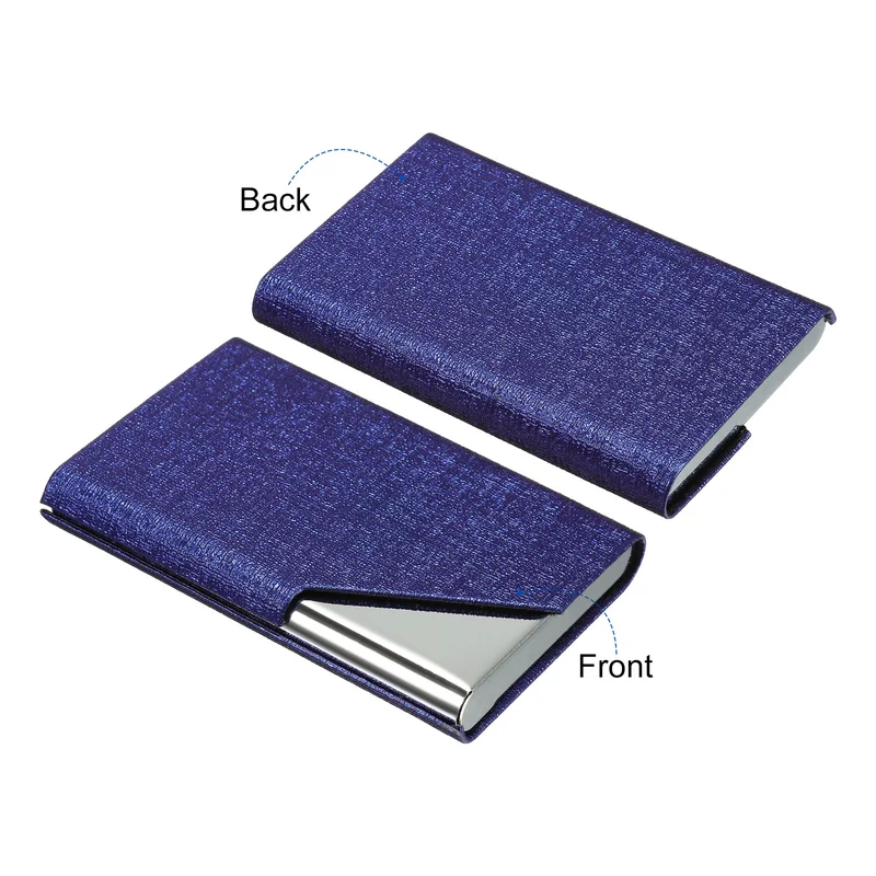 Business Card Holder, PU Leather Flip Slim Name Cards Protector Case for Women Men