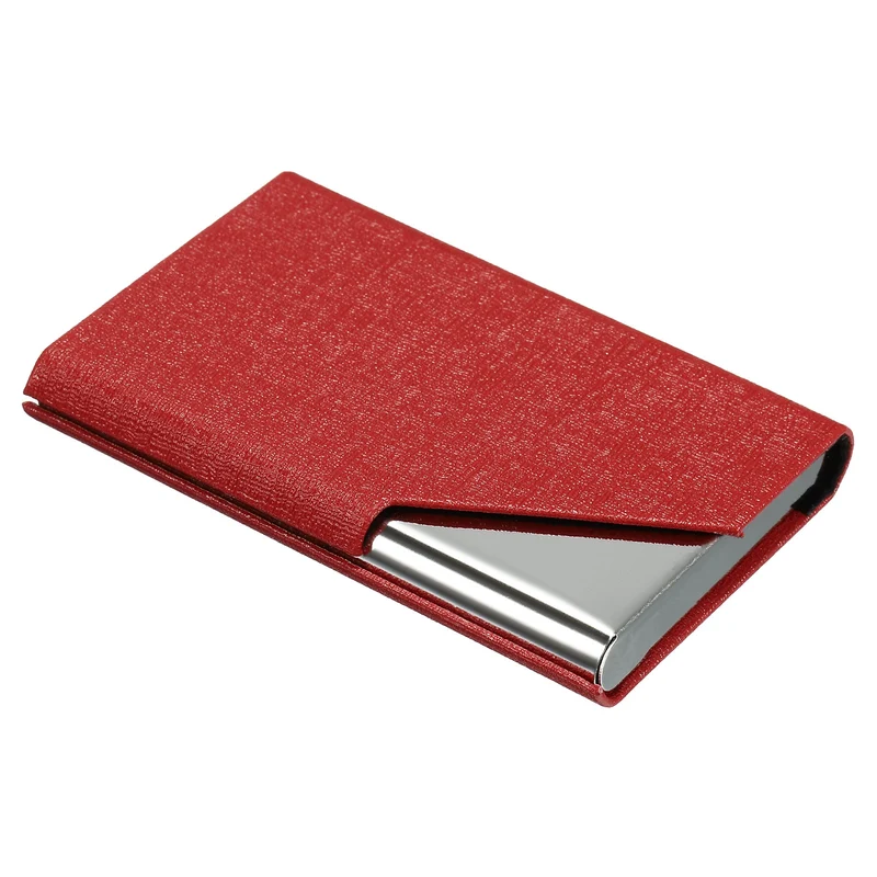 Business Card Holder, PU Leather Flip Slim Name Cards Protector Case for Women Men