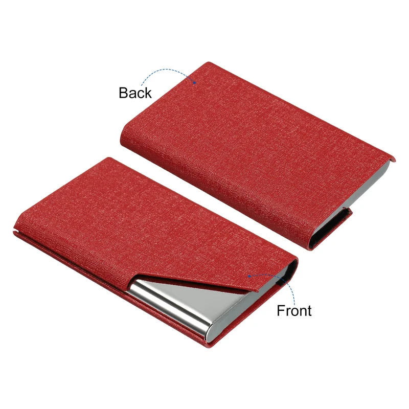 Business Card Holder, PU Leather Flip Slim Name Cards Protector Case for Women Men