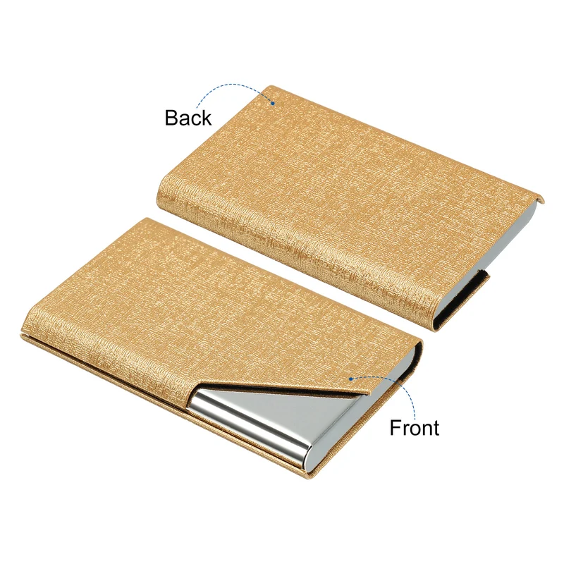 Business Card Holder, PU Leather Flip Slim Name Cards Protector Case for Women Men