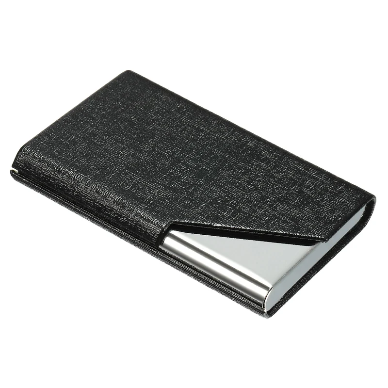 Business Card Holder, PU Leather Flip Slim Name Cards Protector Case for Women Men