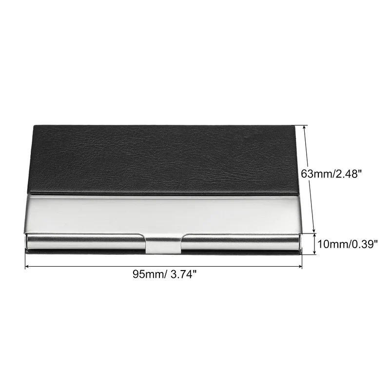 Business Card Holder, PU Leather Flip Slim Name Cards Protector Case, for Women Men
