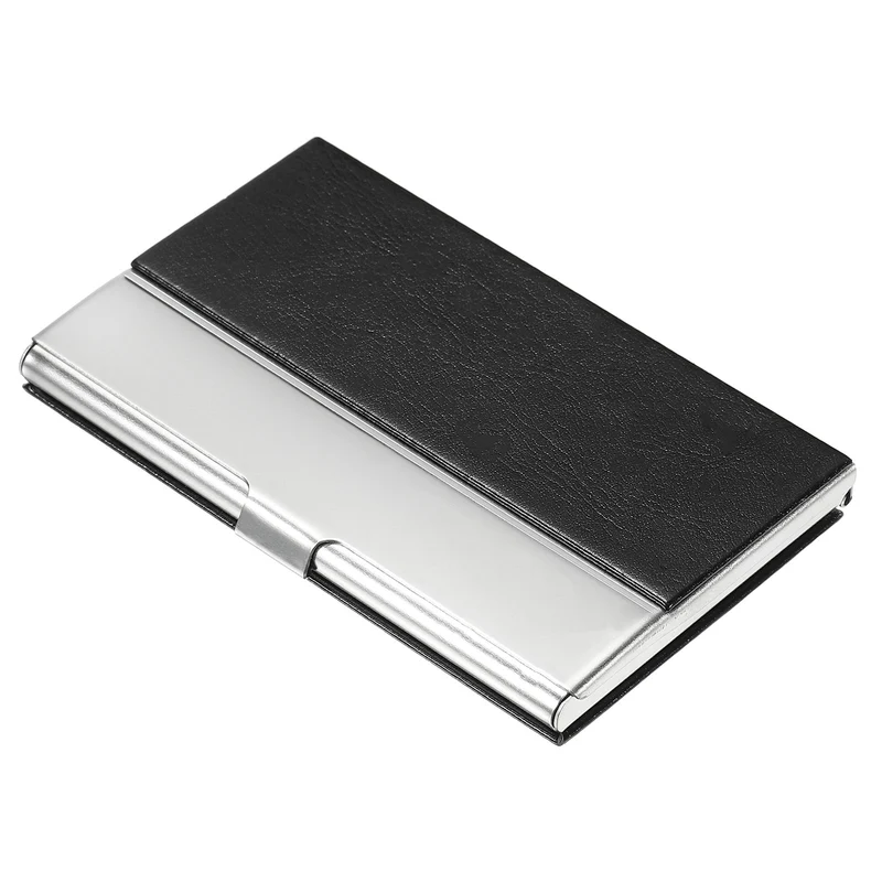 Business Card Holder, PU Leather Flip Slim Name Cards Protector Case, for Women Men