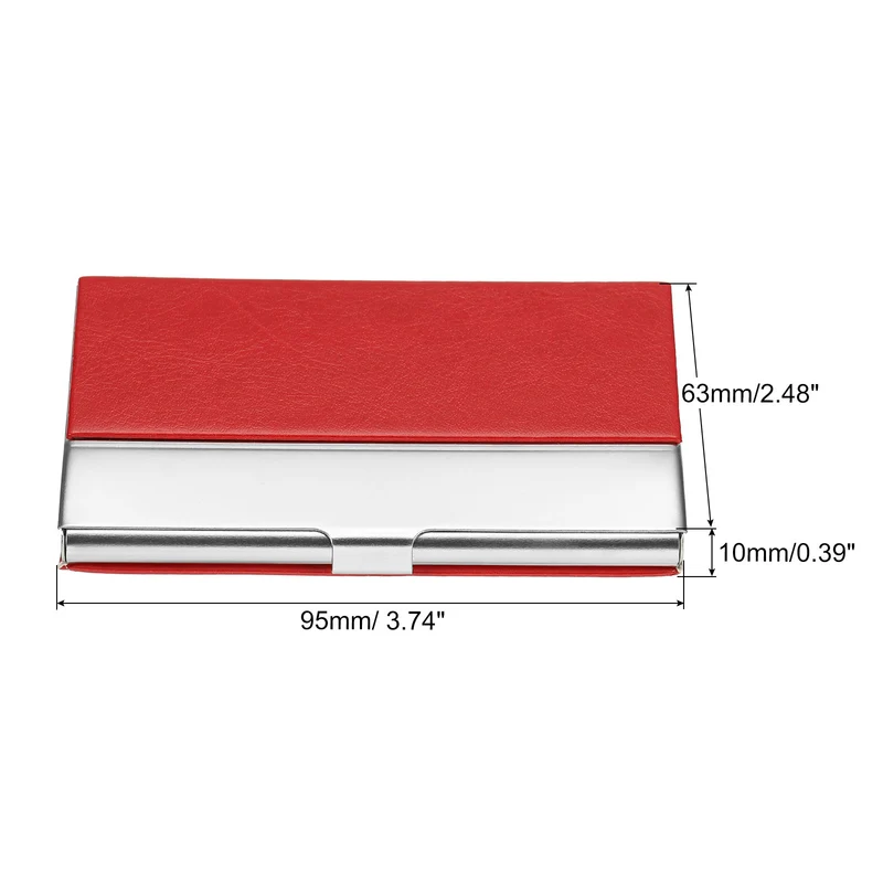 Business Card Holder, PU Leather Flip Slim Name Cards Protector Case, for Women Men