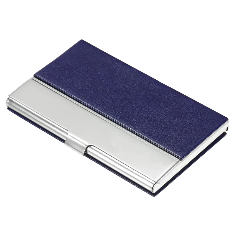 Business Card Holder, PU Leather Flip Slim Name Cards Protector Case, for Women Men