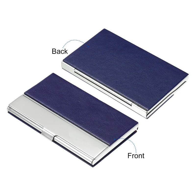 Business Card Holder, PU Leather Flip Slim Name Cards Protector Case, for Women Men