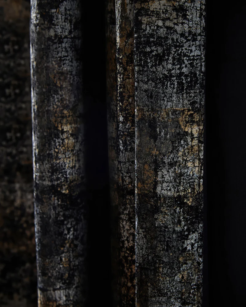 Impression Foil Printed Velvet Patterned Custom Curtain | Designed in Italy