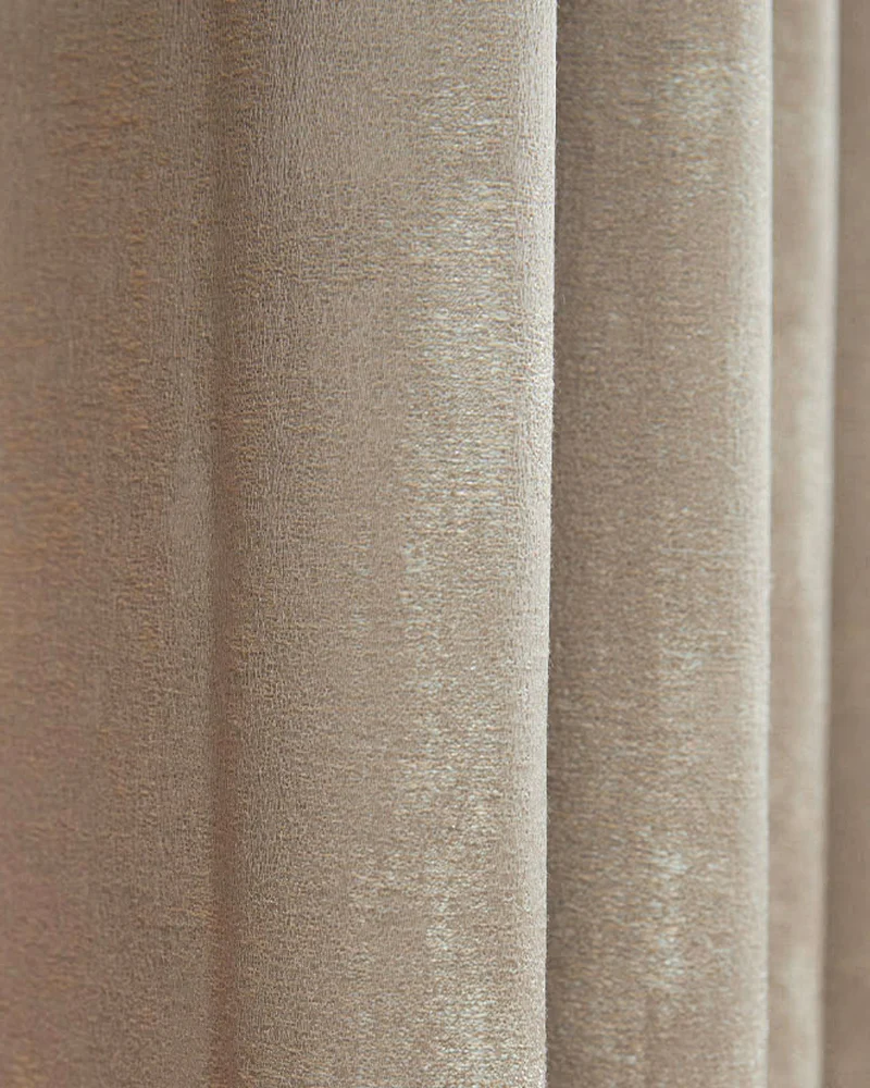 Glimmer 52 x 95 Inch Inverted Box Pleat Linen Lightweight Textured Curtain