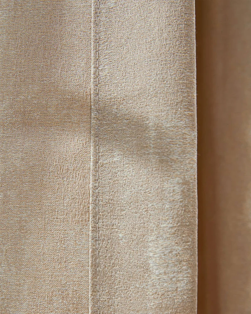 Glimmer 52 x 95 Inch Inverted Box Pleat Linen Lightweight Textured Curtain