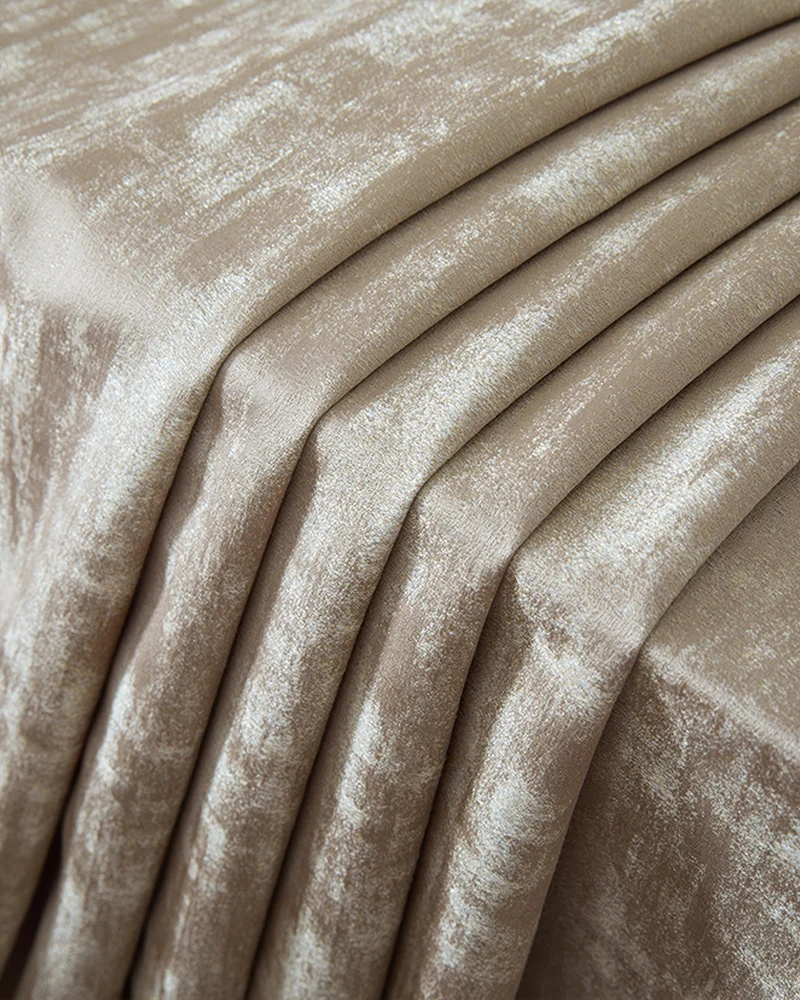 Glimmer 52 x 95 Inch Inverted Box Pleat Linen Lightweight Textured Curtain