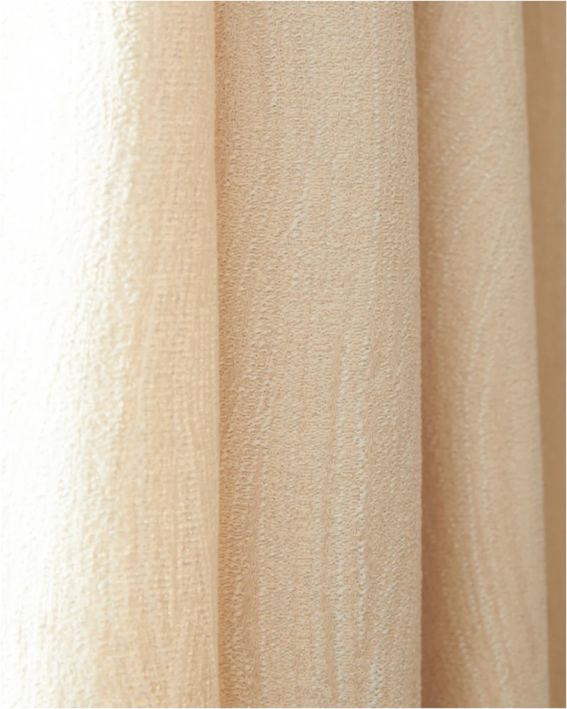 Tide 39 x 108 Inch Goblet Cream Linen Textured Curtain