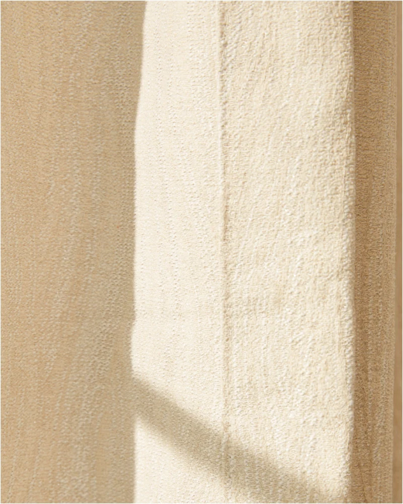 Tide 39 x 108 Inch Goblet Cream Linen Textured Curtain