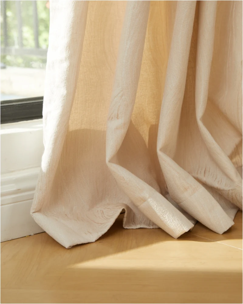 Tide 39 x 108 Inch Goblet Cream Linen Textured Curtain