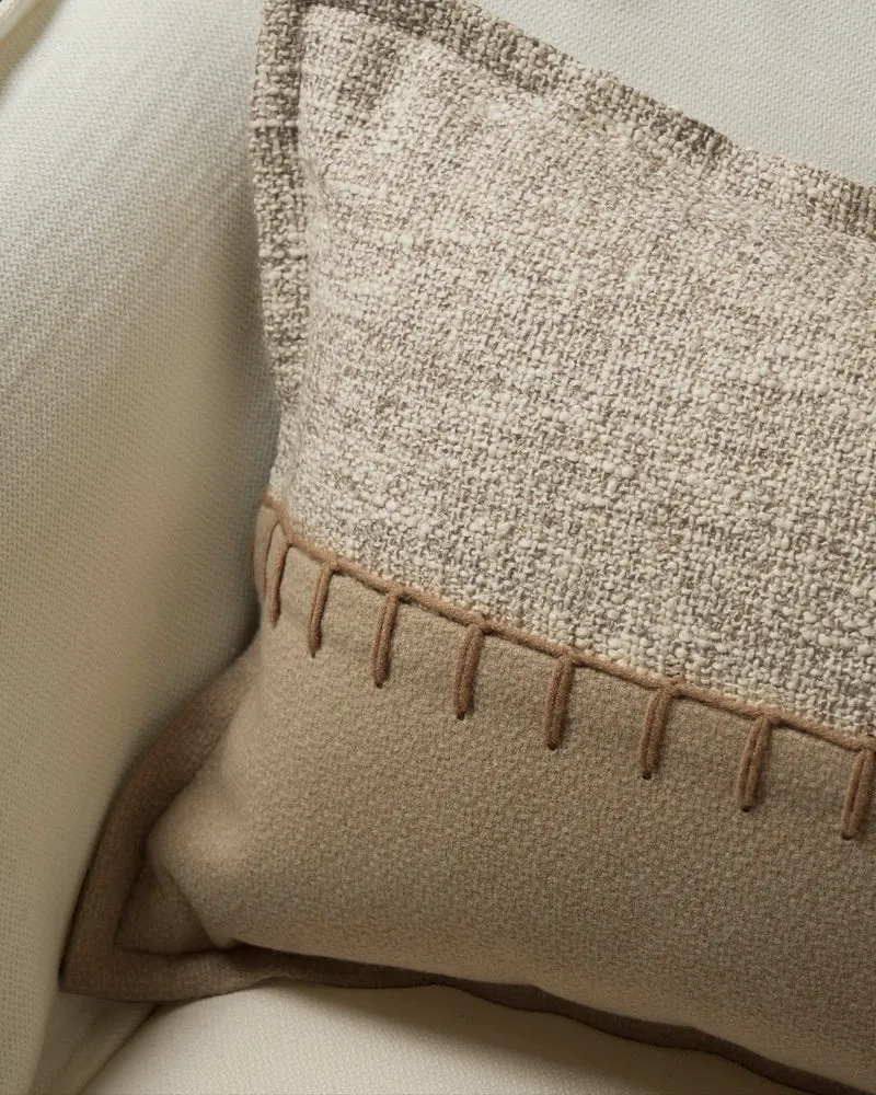 Zane Wool Blend Yarn Stitched Throw Pillowcase