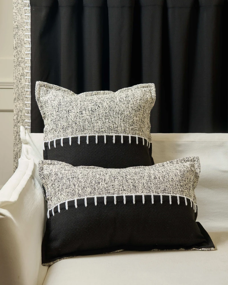 Zane Wool Blend Yarn Stitched Throw Pillowcase