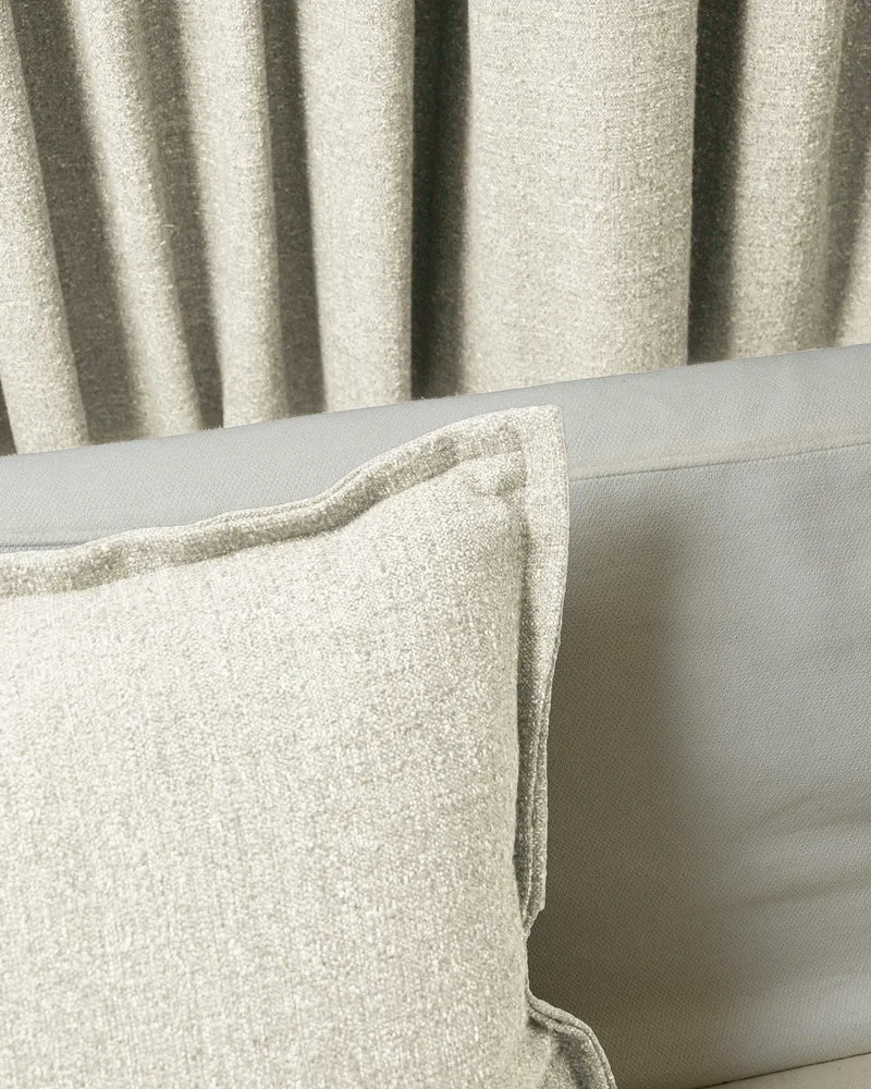 Luna Linen Blend Faux Leather Laced Throw Pillowcase