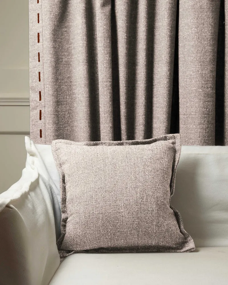 Luna Linen Blend Faux Leather Laced Throw Pillowcase
